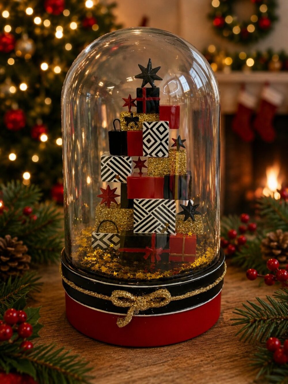 Christmas Royal Holiday Stacked Gifts Waterless Snow Globe Holiday Lane Macy's